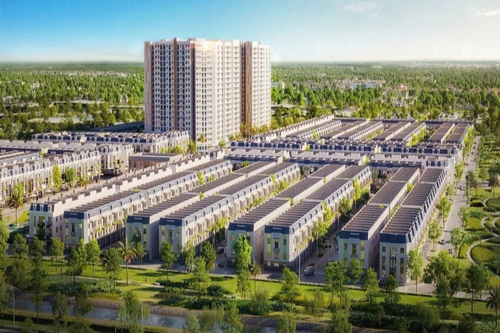 Phối cảnh một phần dự án nhà ở xã hội Hòa Phú (Ảnh: DN).